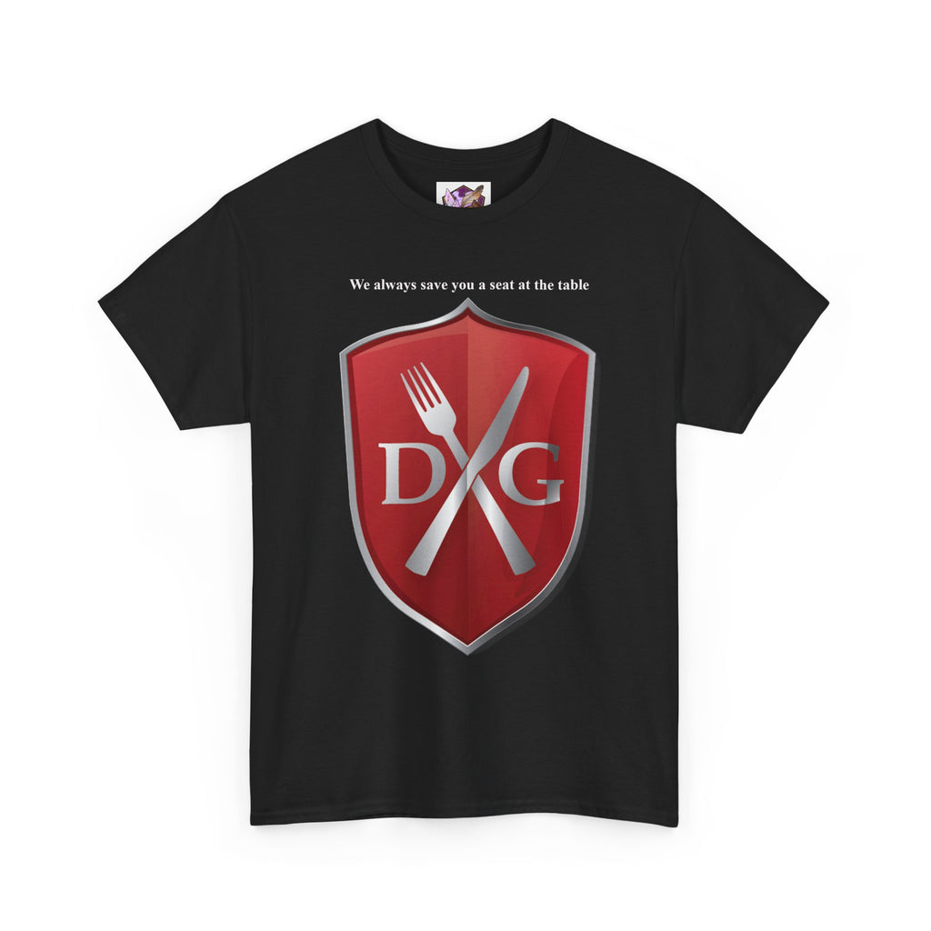 The Dinner and a Game branded shirt