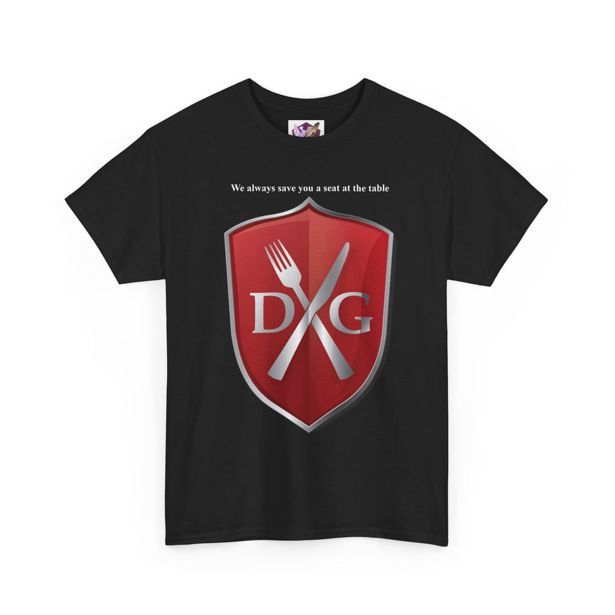 The Dinner and a Game branded shirt