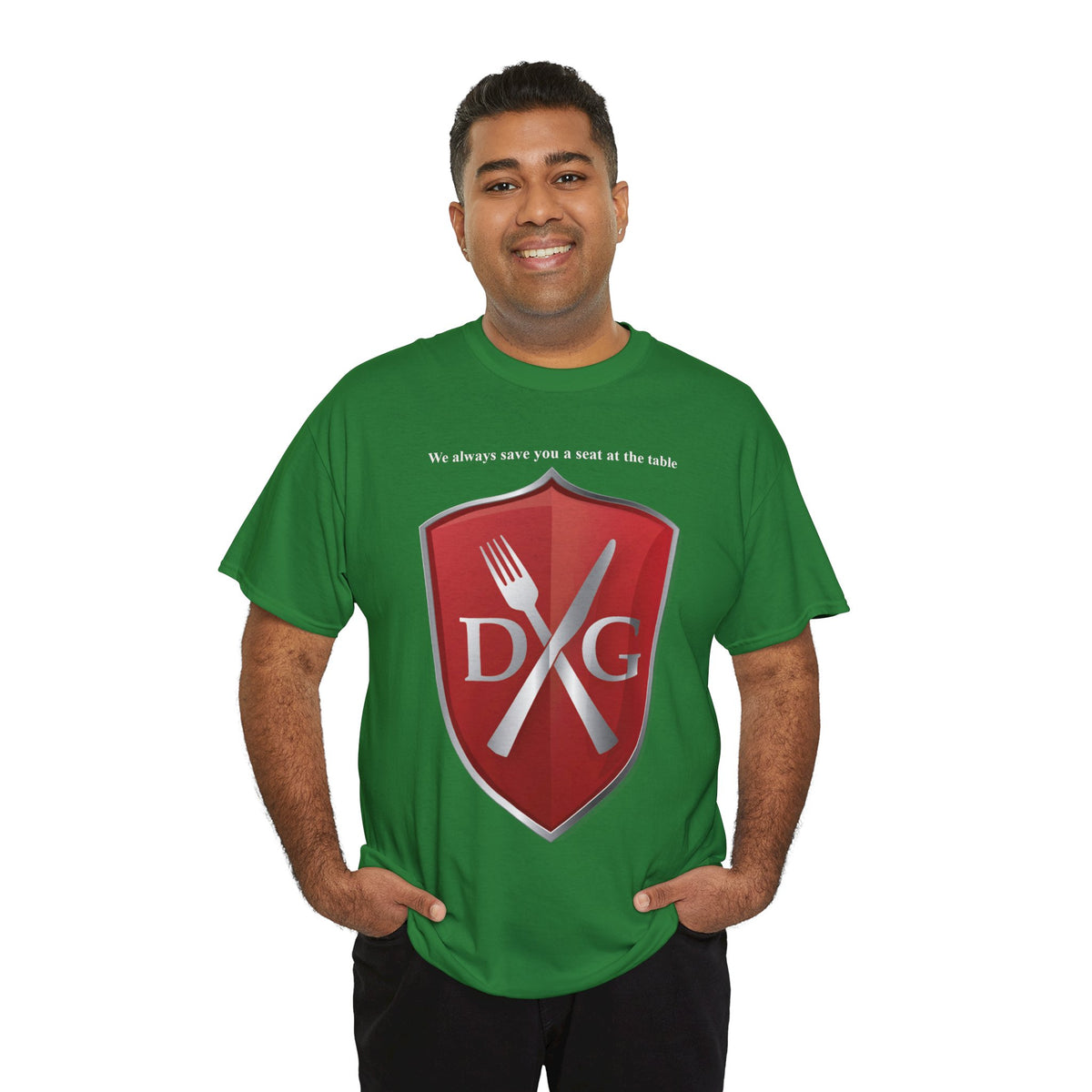 The Dinner and a Game branded shirt