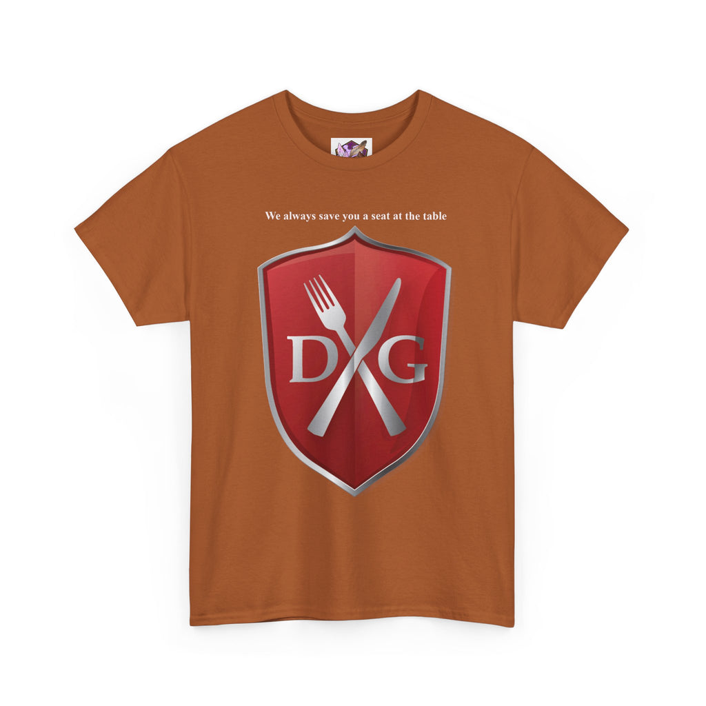 The Dinner and a Game branded shirt