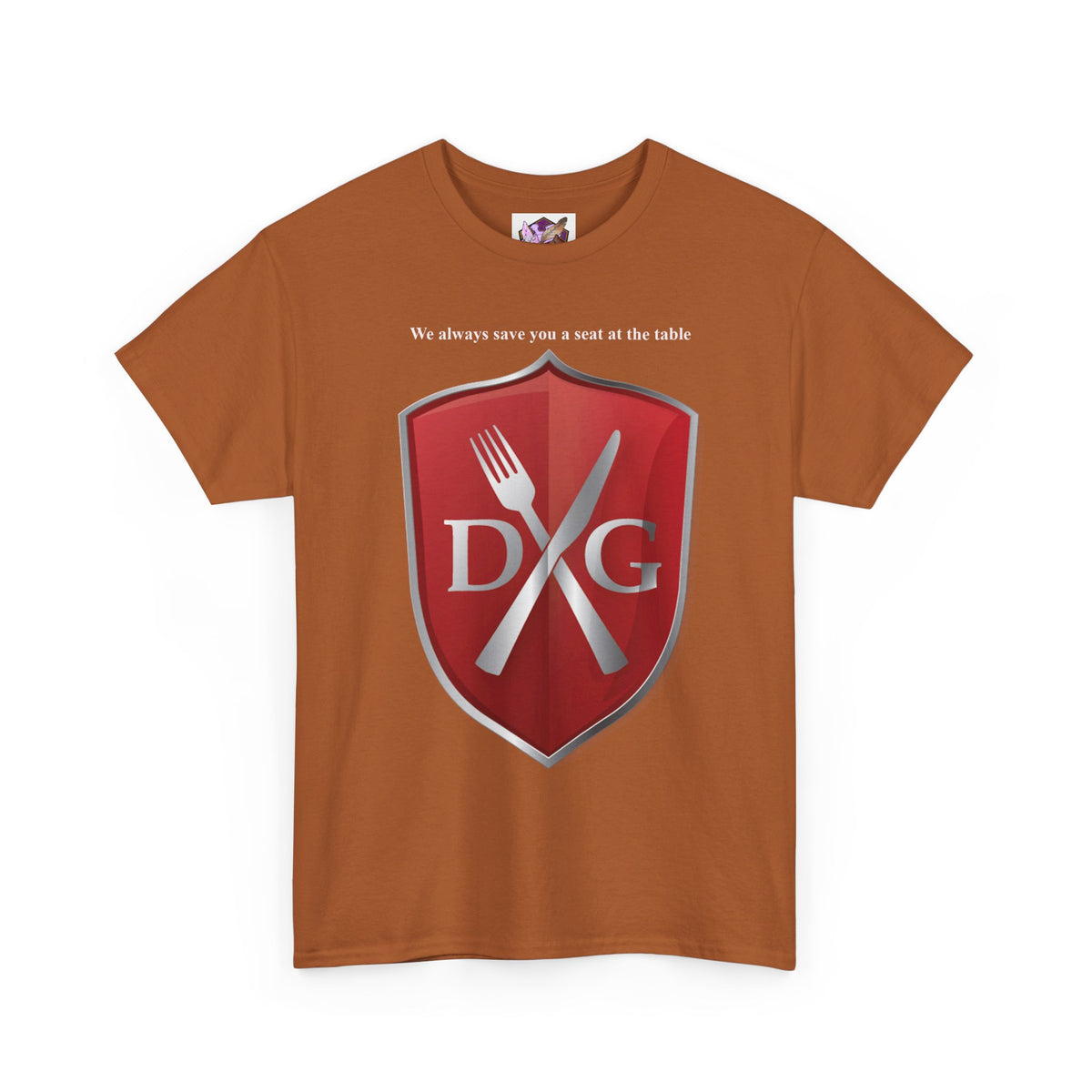 The Dinner and a Game branded shirt