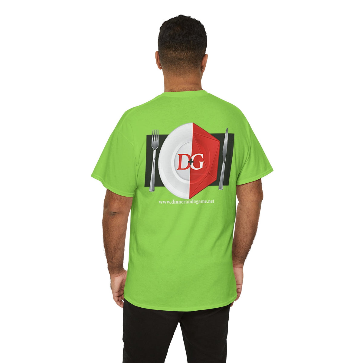 The Dinner and a Game branded shirt