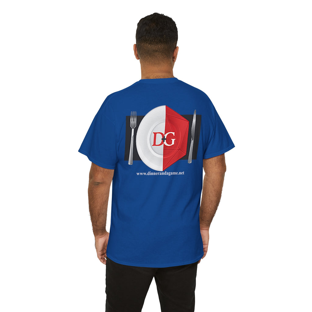 The Dinner and a Game branded shirt