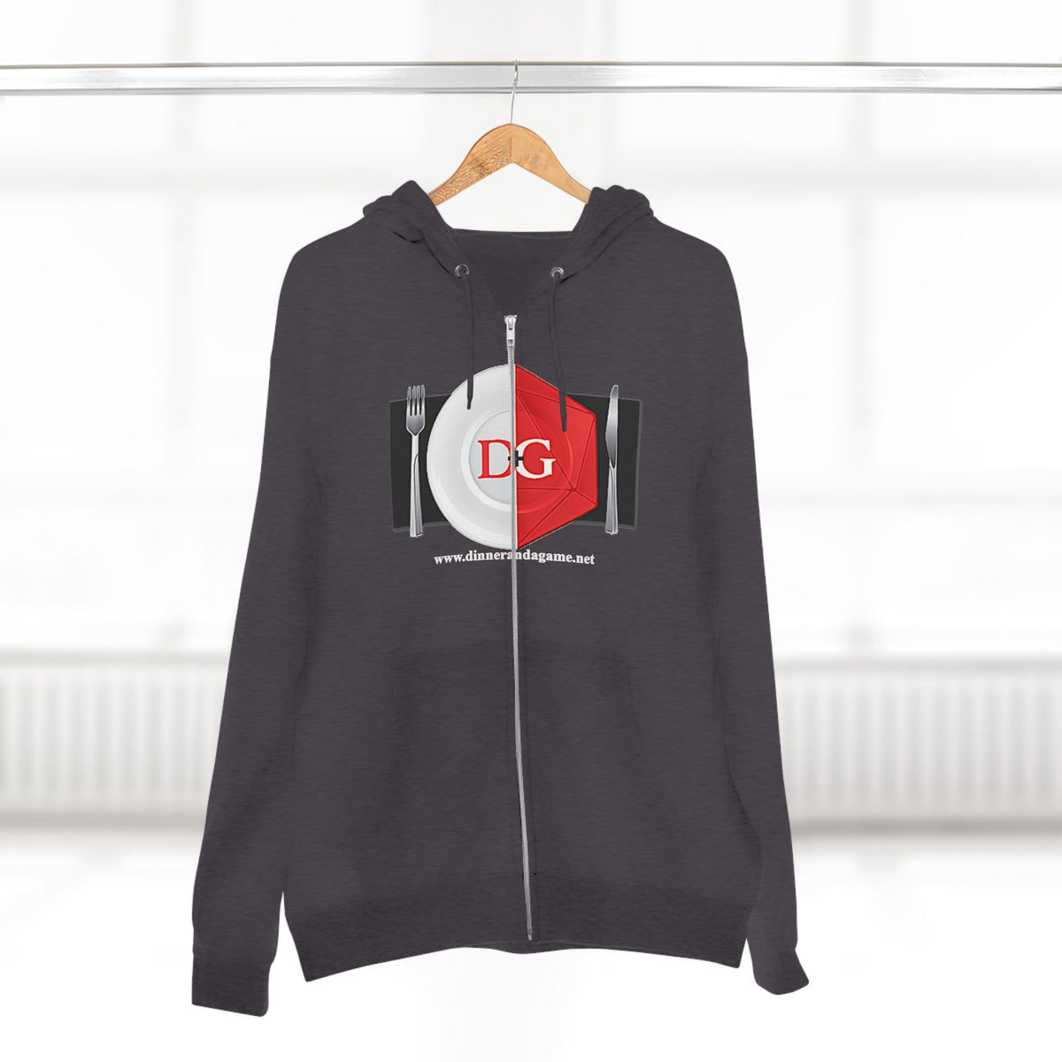 Dinner and a Game Zipper front hoodie