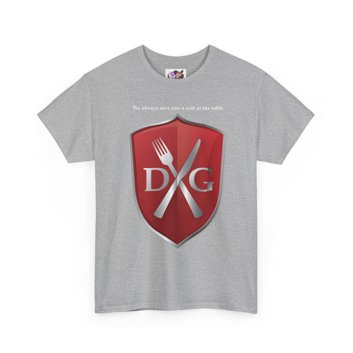 The Dinner and a Game branded shirt