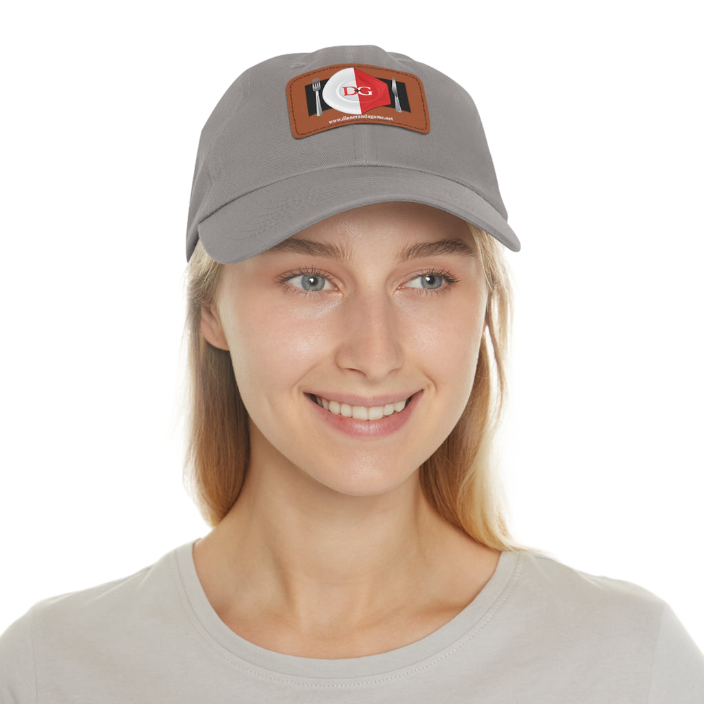 Dinner and a Game's Leather Patch Dad Hat