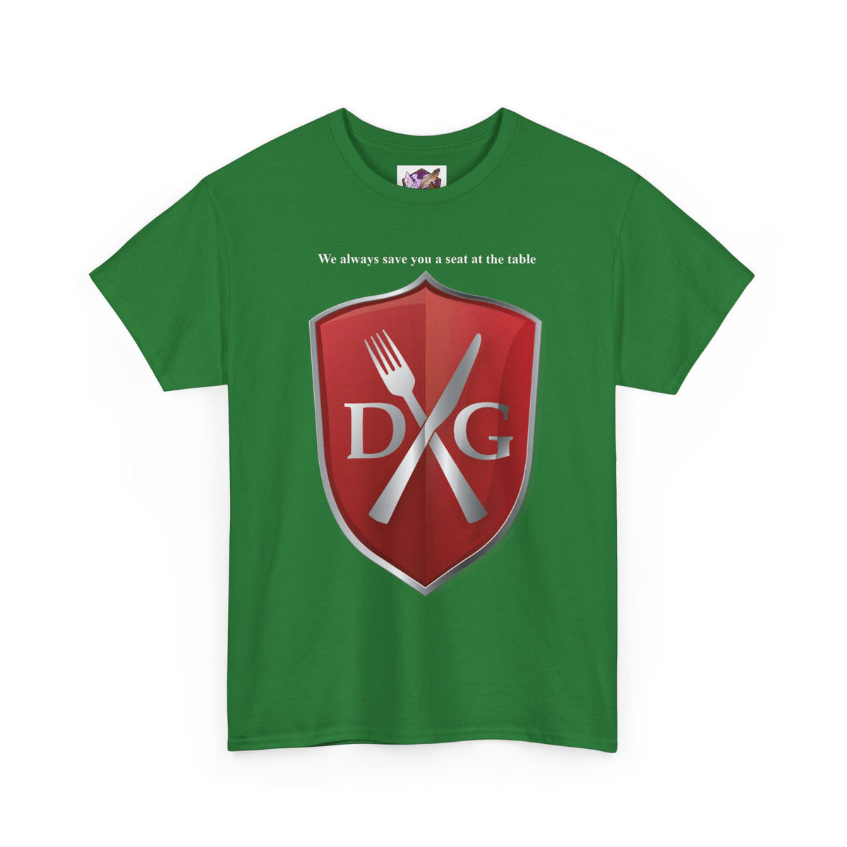 The Dinner and a Game branded shirt