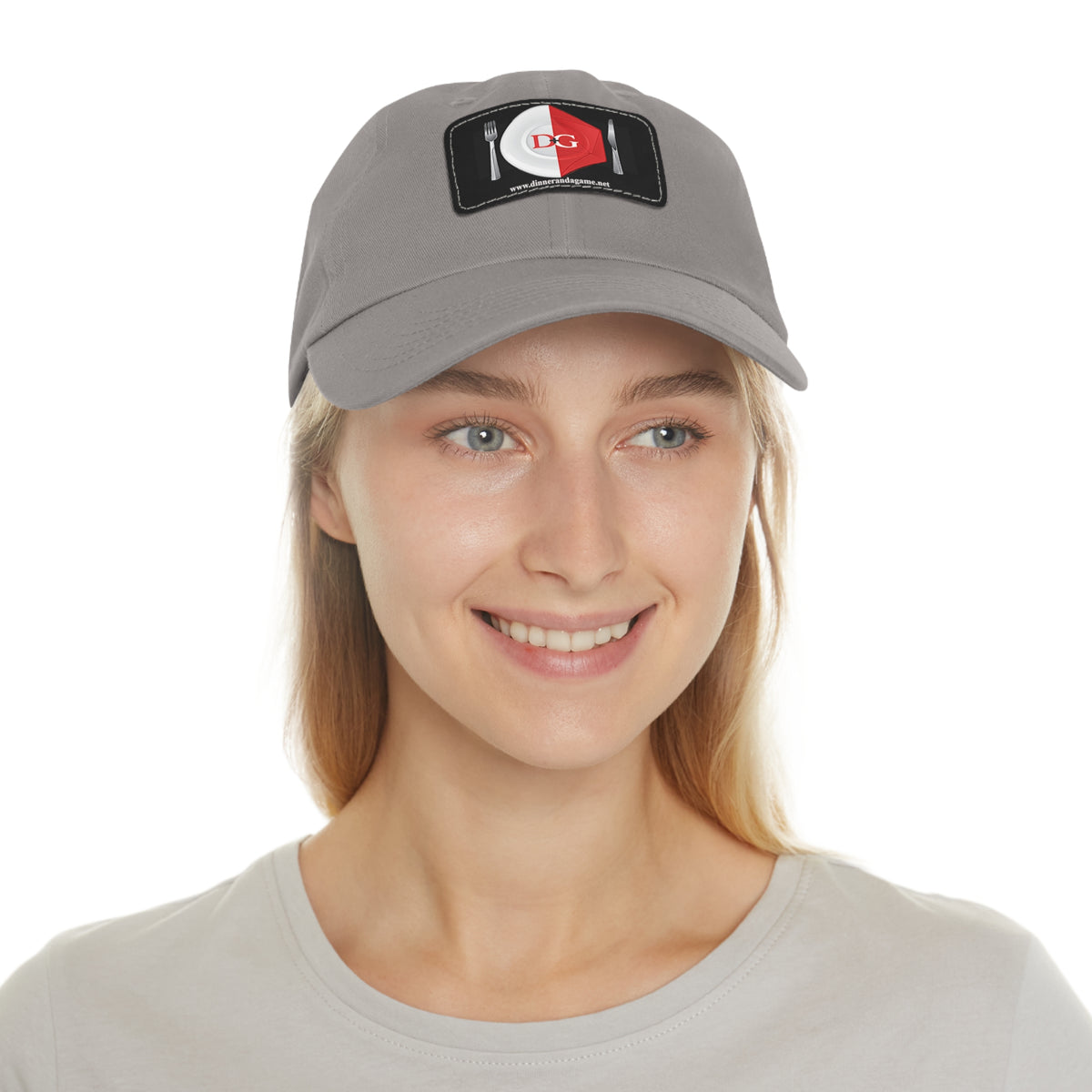 Dinner and a Game's Leather Patch Dad Hat