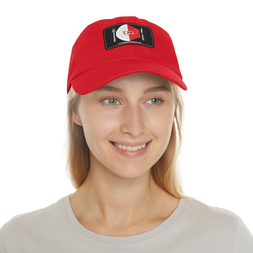 Dinner and a Game's Leather Patch Dad Hat
