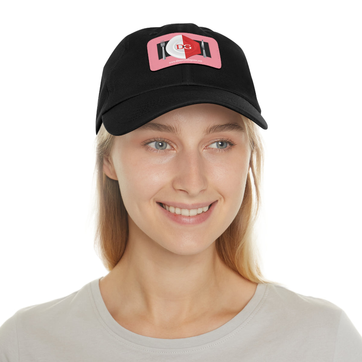 Dinner and a Game's Leather Patch Dad Hat