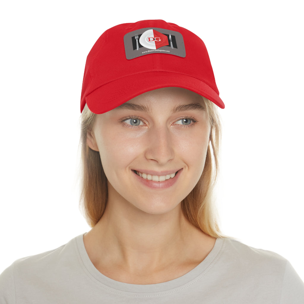 Dinner and a Game's Leather Patch Dad Hat