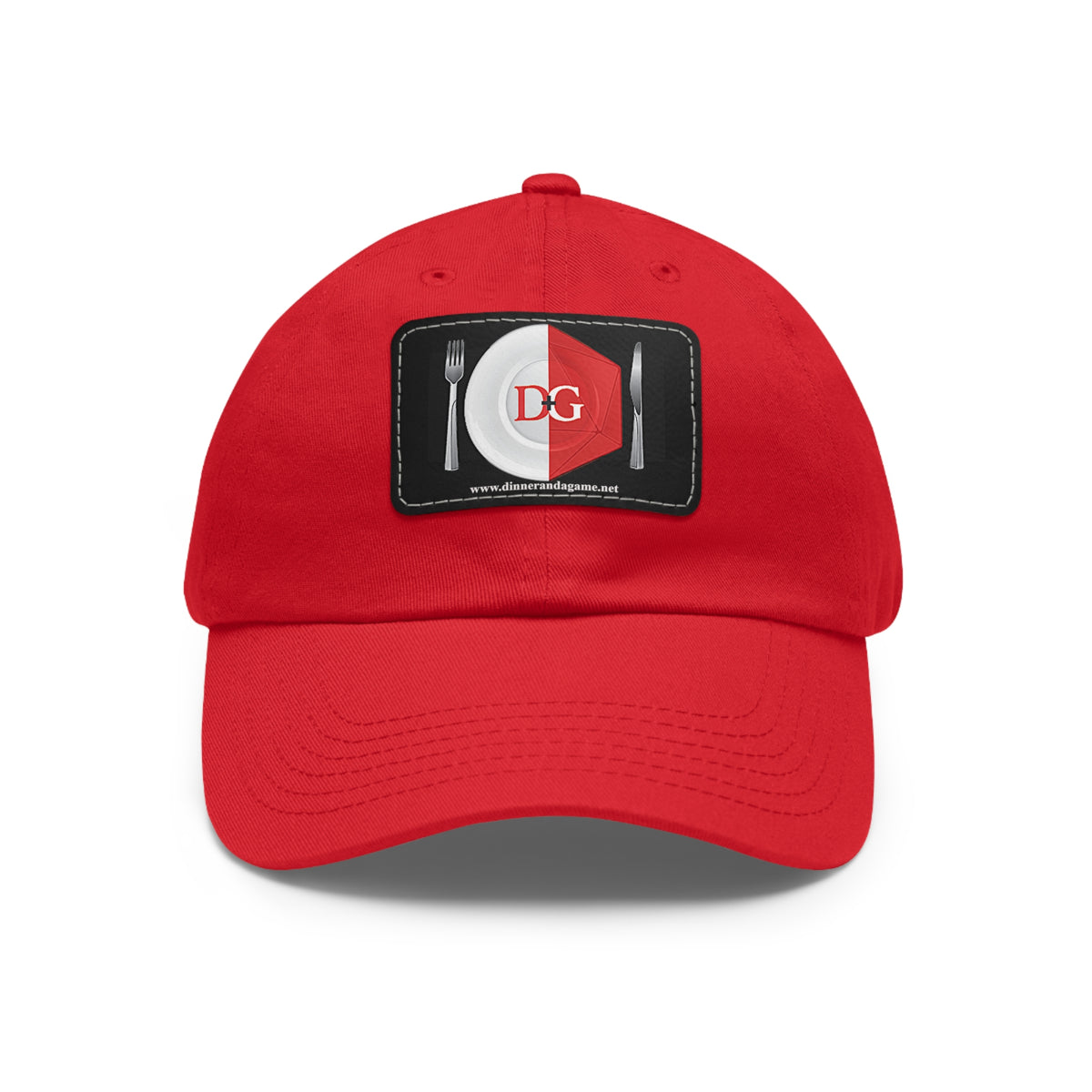 Dinner and a Game's Leather Patch Dad Hat