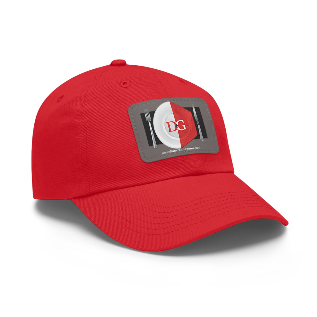 Dinner and a Game's Leather Patch Dad Hat