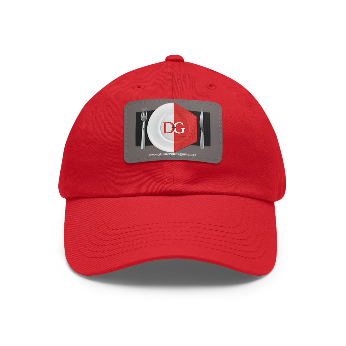 Dinner and a Game's Leather Patch Dad Hat