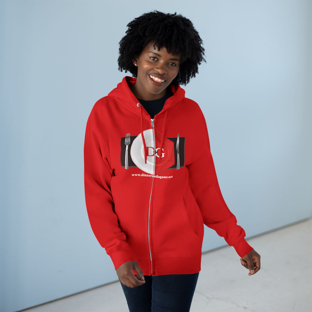 Dinner and a Game Zipper front hoodie