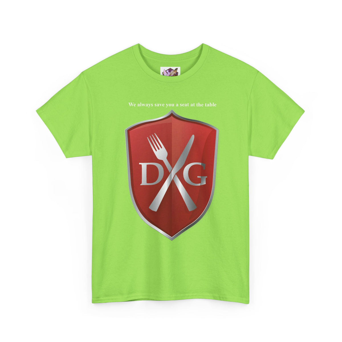 The Dinner and a Game branded shirt