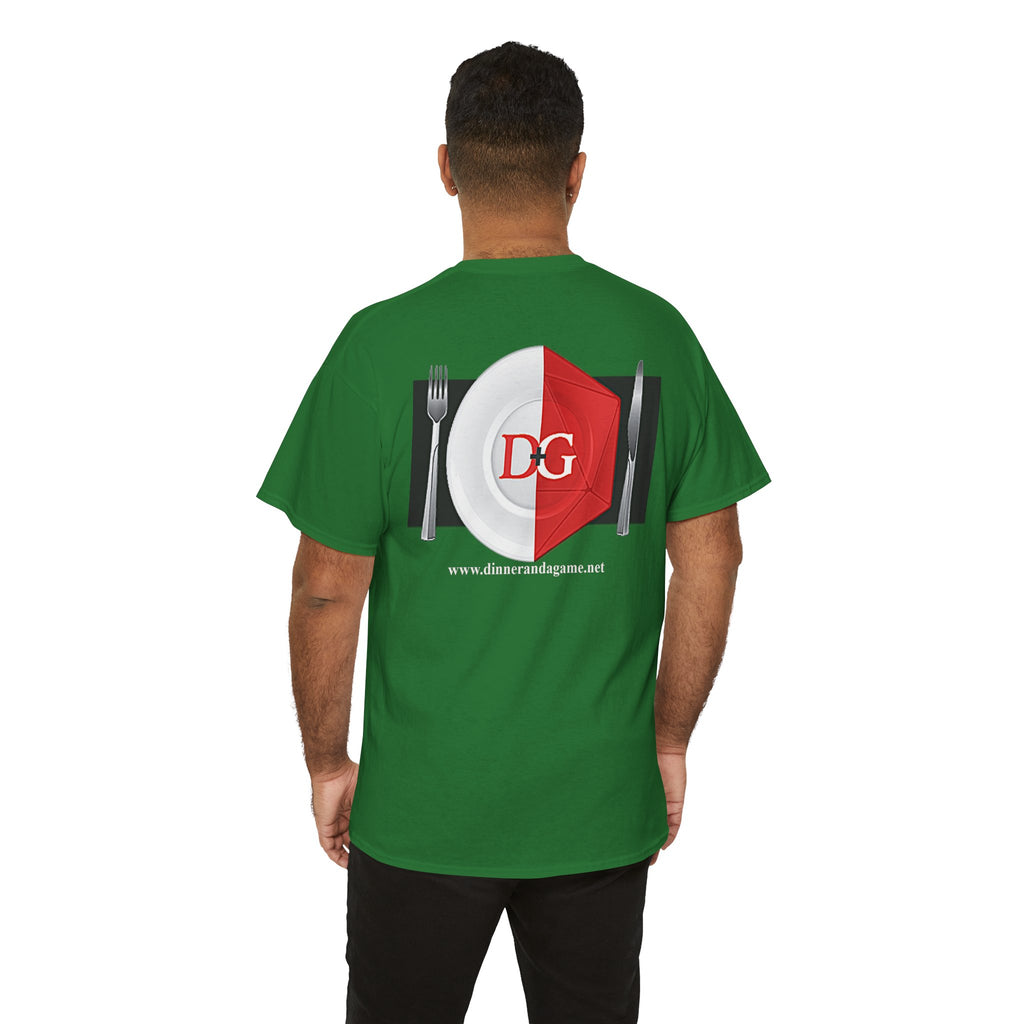 The Dinner and a Game branded shirt