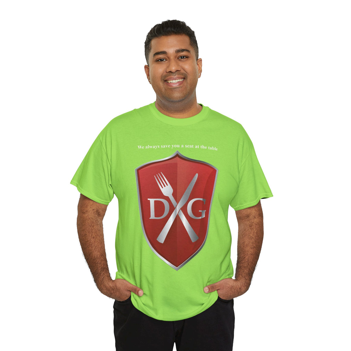 The Dinner and a Game branded shirt