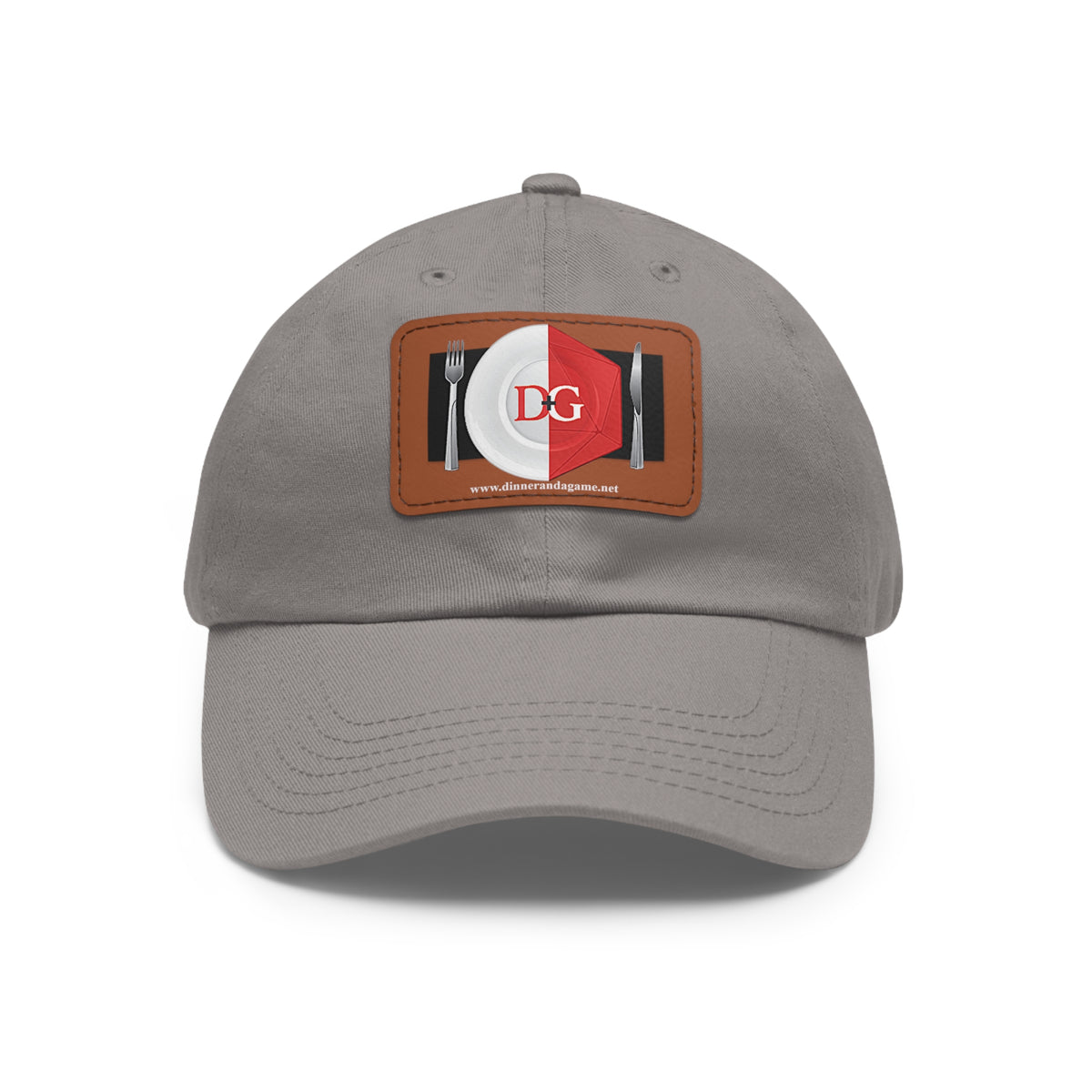 Dinner and a Game's Leather Patch Dad Hat