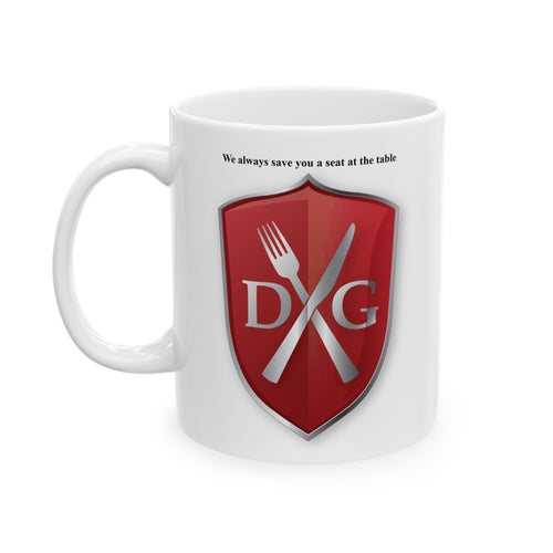 Dinner and a Game white Coffee Mug