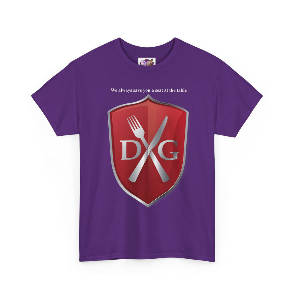 The Dinner and a Game branded shirt