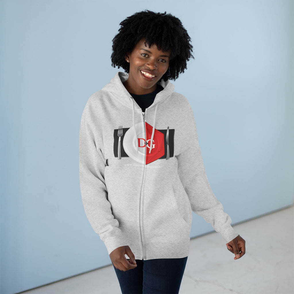 Dinner and a Game Zipper front hoodie