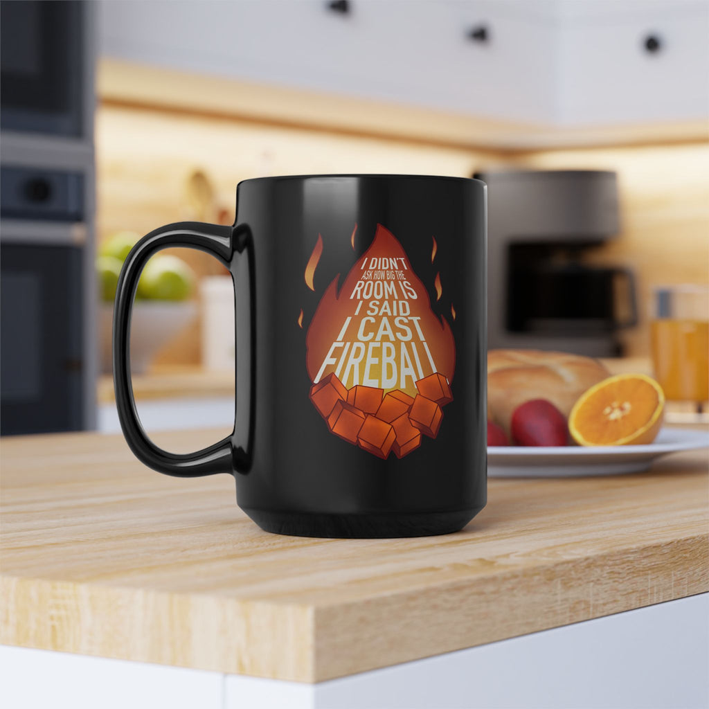 DNG Shield and Fireball Black Coffee Mug — 'We Always Save You a Seat at the Table' 11oz/15oz