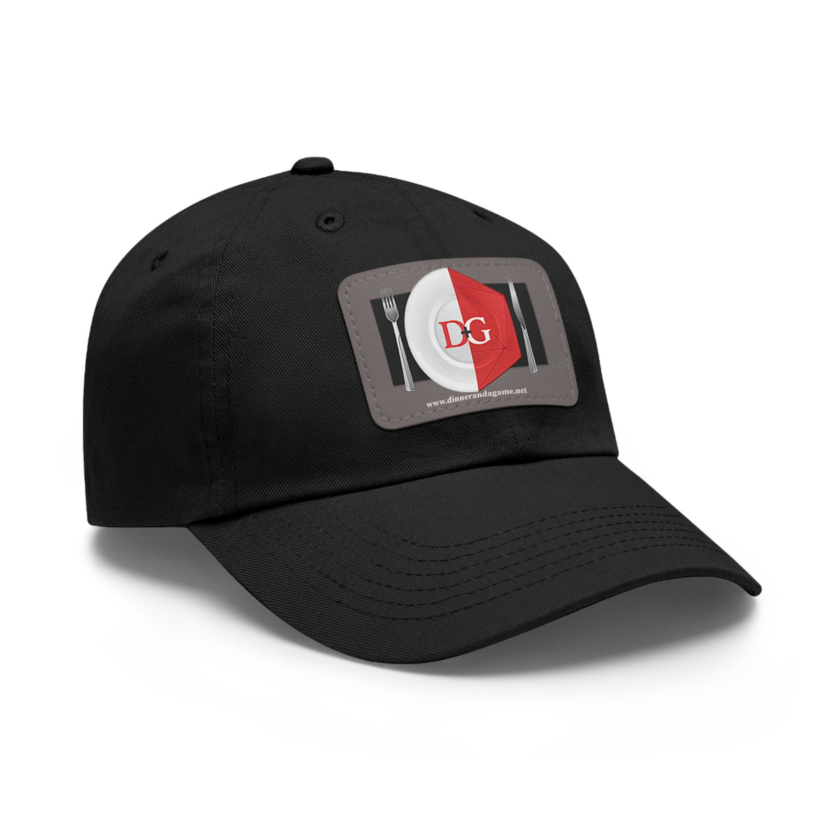 Dinner and a Game's Leather Patch Dad Hat