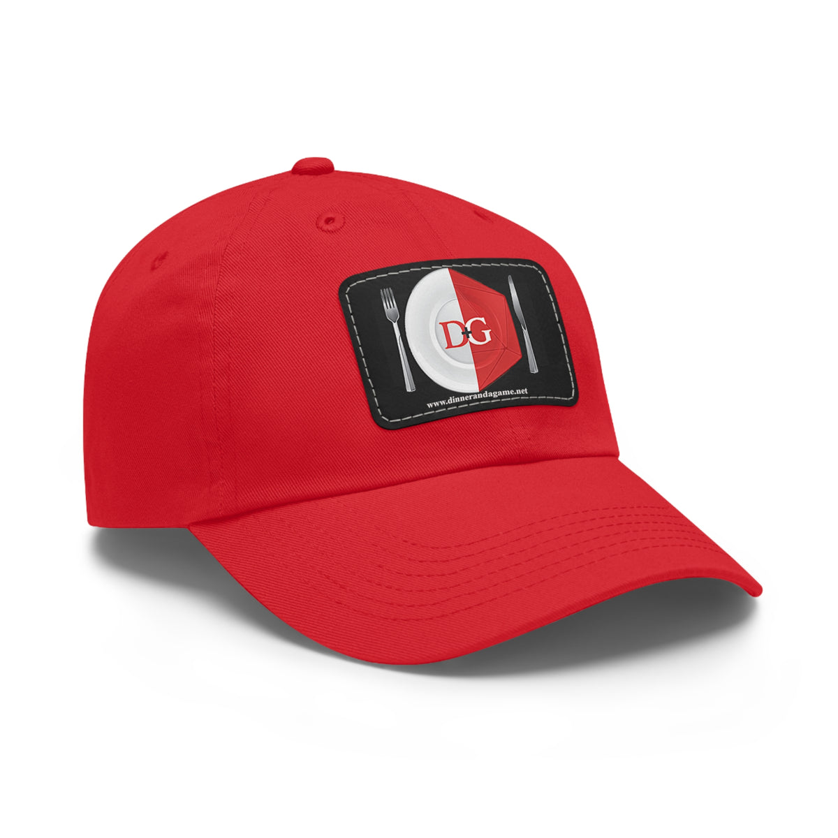 Dinner and a Game's Leather Patch Dad Hat