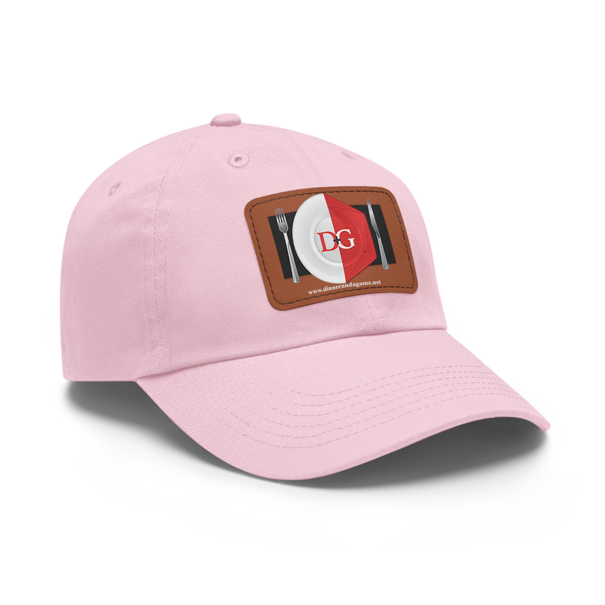 Dinner and a Game's Leather Patch Dad Hat