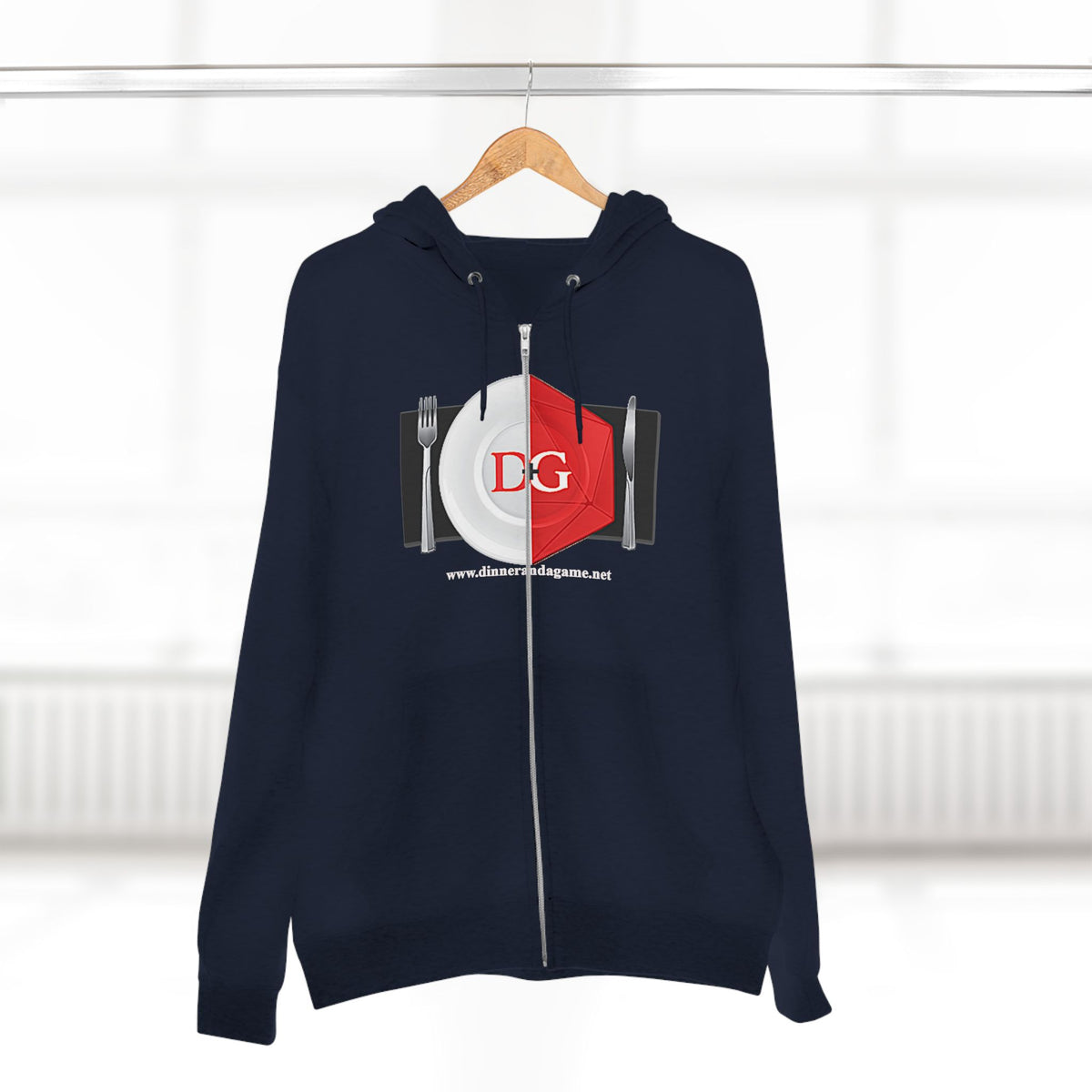 Dinner and a Game Zipper front hoodie