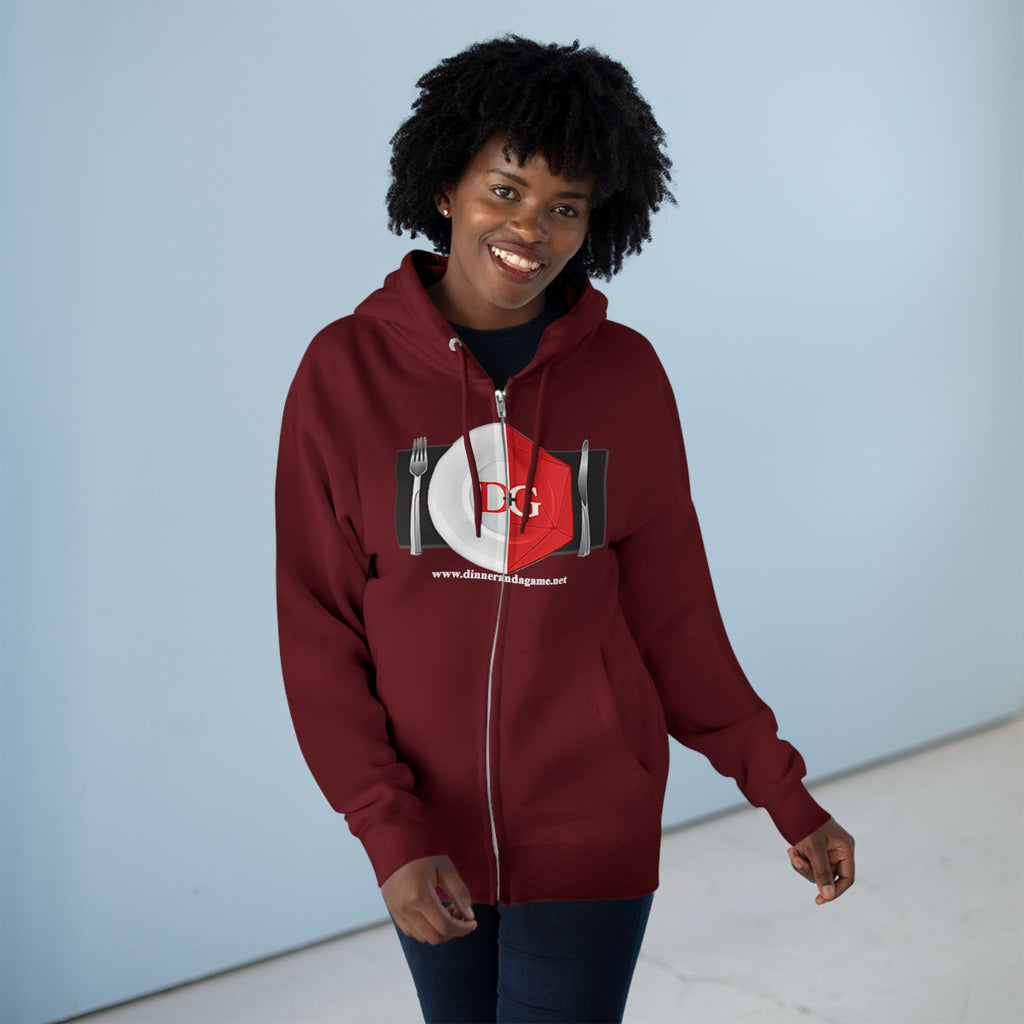 Dinner and a Game Zipper front hoodie