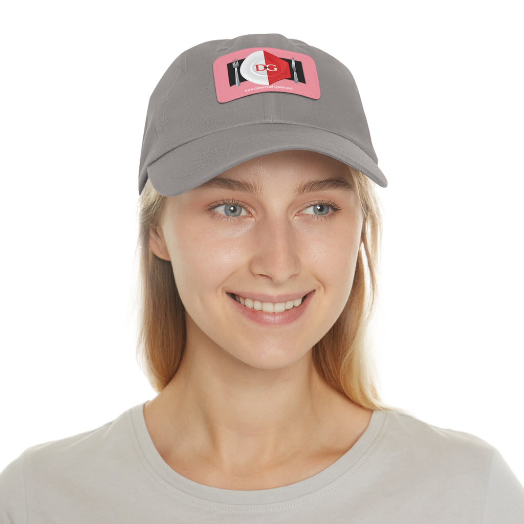 Dinner and a Game's Leather Patch Dad Hat